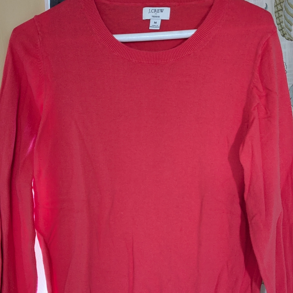 J. Crew Red Fitted Blouse